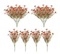 Genikeer Fake Fall Flowers | Fake Autumn Plants | Thanksgiving Autumn Plants Decor Artificial Blooms for Porch Bedroom Wedding Front Door Outdoor Dining Kitchen Bathroom Balcony