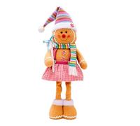 Genikeer Gingerbread Decorations, Gingerbread House Decorations, Adorable Washable Figurine Decor with Retractable Legs for Classroom Tiered Trays Kitchen Door Window Office Yard Home