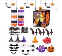 Genikeer Halloween Pumpkin Craft Kit | Kids Pumpkin Craft Playdough Set - Modeling Supplies Educational Toys for Students Children Preschool Kindergarten School