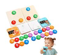 Genikeer Math Games Kindergarten,Addition Within 10 Counting Decomposition Math Game | Wooden Educational Toys within 10 Number Motor Skill Learning Activities for Birthday Preschool Classroom