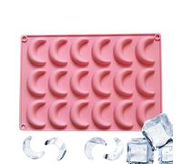 Genikeer Moon Shaped Silicone Mould | Tray Pudding Jelly Crescent Mold | 18 Cavity Silicone Crescent Mold | Chocolate Making Molds for Candy Chocolate Jelly, Dog Food