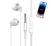 Genikeer Noise Reduction Sleep Headphones, 3.5mm Jack Noise Isolating Headset, Lightweight Earphones With Volume Control, Soft Silicone Noise Isolating Headphones For Side Sleepers, Snoring