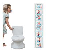 Genikeer Potty Training Visual Aid, Special Education Potty Chart, Toilet Monitoring Chart Sticker, Kids Toilet Routine Cards Teach Kids To Use Toilet Special Education, Toilet Chart Monitoring