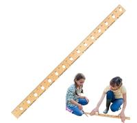 Genikeer Seed Planting Ruler With Holes, 31" Wooden Plant Seed Spacing Ruler, Vegetable Garden Measuring Ruler, Gardening Seed Planting Tool For Precise Planting And Spacing, Easy To Use