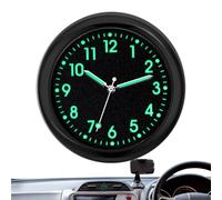 Genikeer Tiny Small Car Vent Clocks For Dashboard Car Clock, Motorcycle Stick- Clock, Stick Small Round Quartz Clock For Car Boat Decoration