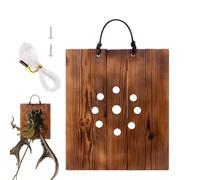 Genikeer Wall Planter,Staghorn Fern Hangable Mounting Plate for Wall - Wooden Air Plants Planter for Sunroom, Staircase, Patio, Living Room, Workplace, Porch, Entryway