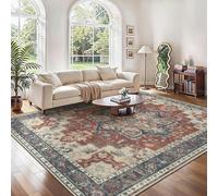 GENIMO Large Washable Rugs for Living Room 200x290cm, Extra Large Area Rug, Vintage Boho Rugs, Low Pile, Non-Shedding, XXL Carpet, Traditional Oriental Design, Dining Room, Home Office, Bedroom