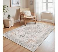 GENIMO Machine Washable Rugs Living Room, 120x170cm, Vintage Rug, Boho Area Rugs, Non-Slip Carpet, Low Pile, Non-Shedding, Traditional Oriental Printed Design, Dining Room, Home Office, Bedroom