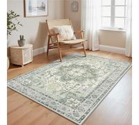 GENIMO Machine Washable Rugs Living Room, 80x150cm, Vintage Rug, Boho Area Rugs, Non-Slip Carpet, Low Pile, Non-Shedding, Traditional Oriental Printed Design, Dining Room, Home Office, Bedroom