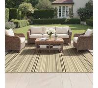 GENIMO Outdoor Rug 300x400cm,Extra Large Waterproof Reversible Garden Rug Recycled Plastic UV Resistant Modern Outdoor Mat for Patios,Picnic,Backyard,Coffee & Beige