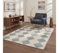 GENIMO Washable Rug 120x170cm Modern Teal Crystal Abstract Bedroom Rug, Large Fluffy Shaggy, Quick Dry Spill Resistant Anti-Slip Indoor