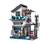Geniteen 3-in-1 Japanese Beach House MOC Street View Building Block Set