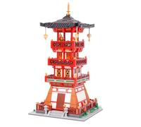 Geniteen Building Blocks Set Age 6+, Chinese Architecture,Tang Dynasty Series 3, Building Set Model Kit and Gift for Kids and Adults Gift for Birthday, Christmas and New Years (Watchtower)