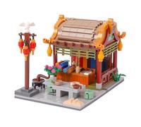 Geniteen Building Blocks Set,Chinese Architecture,Tang Dynasty Series 2, Building Set Model Kit and Gift for Kids and Adults Gift for Birthday, Christmas and New Years (Satin Shop)