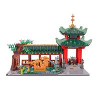 Geniteen Chinese Architecture Building Blocks Set,Tang Dynasty Series 1, Building Set Model Kit and Gift for Kids and Adults Gift for Birthday, Christmas and New Years (Longming Tea Party)