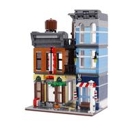 Geniteen Detective Agency Building Block Set, 1178PCS City House Street View Building Bricks Kit Creative House Architecture Toys for Kids Adults (Detective Agency)