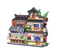 Geniteen Japanese Izakaya Restaurant Building Block Set, 1026 Pieces Creative Mini Shop Architecture Home Decor Model MOC Beer House Street View DIY Toy for Adults Teens (Izakaya Shop)