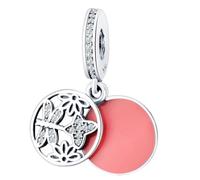 Geniun S925 Butterfly Bead Charm Pendant Fit for Pandora Bracelets | Anniversary Birthday Age Gift Valentine Gift for Women, Mum, Sister. Daughter, Wife