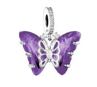 Geniun S925 Butterfly Bead Charm Pendant Fit for Pandora Bracelets | Anniversary Birthday Age Gift Valentine Gift for Women, Mum, Sister. Daughter, Wife