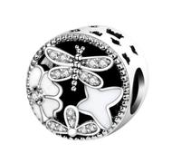 Geniun S925 Butterfly Bead Charm Pendant Fit for Pandora Bracelets | Anniversary Birthday Age Gift Valentine Gift for Women, Mum, Sister. Daughter, Wife