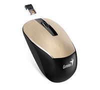 Genius 31030119103 NX-7015 Gold USB 1200 DPI Wireless Mouse 2.4 GHz BlueEye Sensor On/Off Switch Black