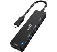 Genius 4 Port USB-C Hub, 4 x USB 3.0 Type-A (F) Ports, Plug and Play Installation