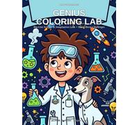 Genius Coloring Lab: Big-Line Science & Imagination Labs + Brain-Boost Challenges (pLim WonderMinds Kids)