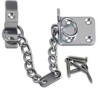 Genius® Door Chain Polished Chrome, Narrow Design Door Limiter, External and Internal Door Restrictor for Wooden and UPVC Doors, Additional Front Door Security (Polished Chrome)