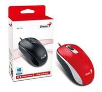 Genius DX-110 Wired USB Plug & Play Mouse, 1000 DPI (Red)