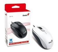 Genius DX-110 PC Mouse, PC/Mac, 2 Ways, White, 31010116102