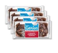 Genius Guten Free Chocolate Muffins, 2 Pack x4 (4 Packs of 2)