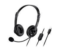 Genius Hs-230U Headset With Mic Usb-C Connection Plug And Play Adjustable Headba