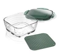 Genius Nicer Dicer Chef Glass Bowl includes Lid & Silicone Mat, Combi Set