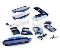 Genius Nicer Dicer Plus | 18 Parts | Slicing | Grating | Julienne | Spirals | Fruit and Vegetable Mandolin | As seen on TV | sapphire blue