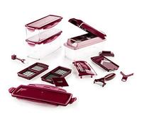 Genius Nicer Dicer Plus | 18 Parts | Slicing | Grating | Julienne | Spirals | Fruit and Vegetable Mandolin | As seen on TV | ruby-red