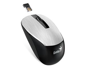Genius NX-7015 Silver USB 1200 DPI Wireless Mouse 2.4 GHz BlueEye Sensor On/Off Switch 1x Alkaline Battery Type AA