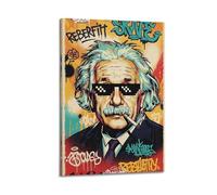 Genius Posters Aesthetic Wall Art Decorative Painting Poster Decor Vintage Canvas for Living Room Bed Room 08x12inch(20x30cm) Frame-style