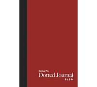 Genius Pro Bullet Dotted Journal - Red: 6 x 9 in, 7mm dot grid spacing