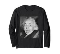 Genius Scientist Tongue Out 1951 - Retro Physics Legend Art Long Sleeve T-Shirt