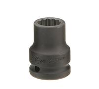Genius Tools 1/2" Dr. 37mm Thin Wall Impact Socket (12-Point) (CR-Mo) - 453837