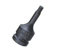 Genius Tools 1/2" Dr. 4mm Hex Impact Bit Socket, 60mmL (CR-Mo) - 446004