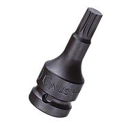 Genius Tools 1/2" Dr. M10 Triple Square Impact Bit Socket, 76mmL (CR-Mo) - 4476T10