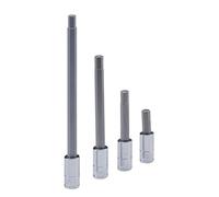 Genius Tools 1/4" Dr. 3/32" Hex Bit Socket, 70mmL - 208+3306