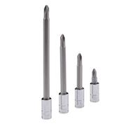 Genius Tools 1/4" Dr. PH.2 Phillips Bit Socket, 100mmL - 208+1502