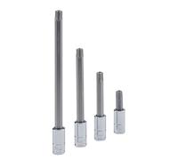 Genius Tools 1/4" Dr. T-30 Tamperproof Star Bit Socket, 140mmL - 208+7630