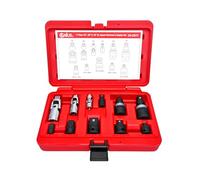 GENIUS TOOLS 11 Piece 1/4"" 3/8"" & 1/2"" Dr. Impact Universal & Adapter Set UA-23411"