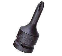 Genius Tools 3/8" Dr. PH.2 Phillips Impact Bit Socket, 60mmL (CR-Mo) - 3460R02