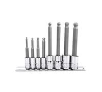 Genius Tools 8PC 1/4" & 3/8" Dr. Metric Wobble Hex Bit Socket Set - BS-2308WH