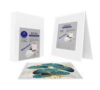 Genixart White Blank Canvas Panels, 20x25cm / 8"x10" Inch 12 Pack, Primed Professional Artist Canvases Boards for Acrylics & Oils Painting