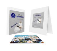 Genixart White Blank Canvas Panels for Art - Primed Artist Canvases Boards for Acrylics & Oils Painting (13x18cm / 5"x7" - 6Pack)